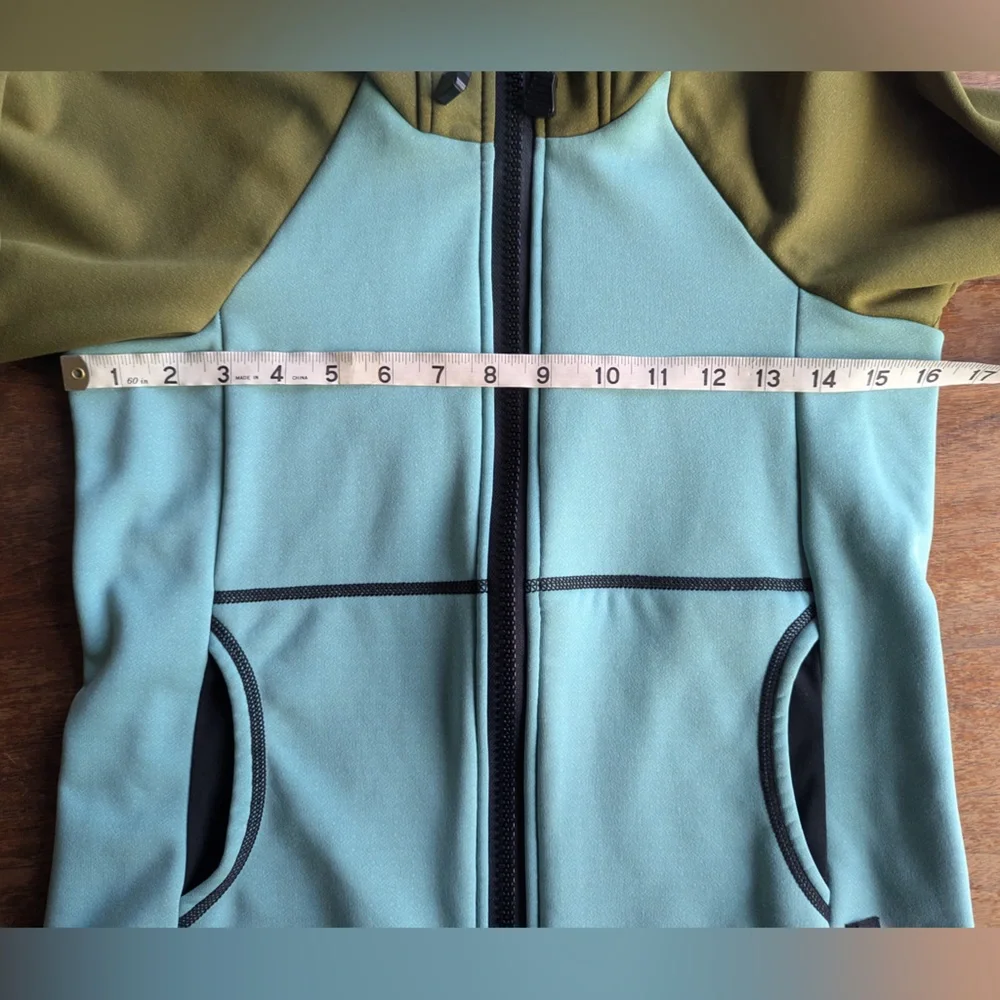 RARE Melanzana Women’s XS Hard Face Jacket Green Full Zip Hoodie - Picture 2 of 10